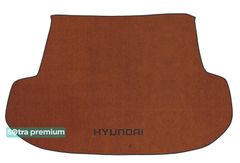 Двухслойные коврики Sotra Premium Terracotta для Hyundai Santa Fe (mkIV)(багажник) 2018-2020