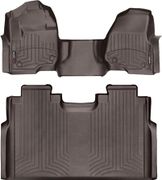 Коврики Weathertech Choco для Ford Super Duty (double cab)(mkIV)(no 4x4 shifter)(1 row - 1pc.)(1 row bench seats)(no storage under 2 row) 2017→ - Фото 1