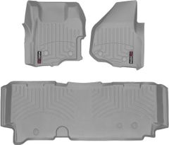 Коврики Weathertech Grey для Ford Super Duty (extended cab)(mkIII)(with 4x4 shifter)(no dead pedal) 2011-2012 automatic