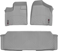 Коврики Weathertech Grey для Dodge Grand Caravan (mkV)(1-2 row)(with console)(2 row bench)(no Stow & Go or Swivel & Go seats) 2012→