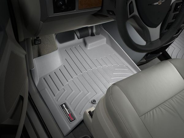 Коврики Weathertech Grey для Dodge Grand Caravan (mkV)(1-2 row)(with console)(2 row bench)(no Stow & Go or Swivel & Go seats) 2012→ - Фото 2