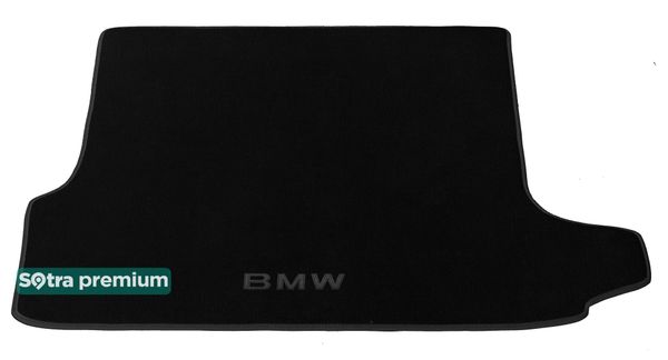 Двошарові килимки Sotra Premium Black для BMW X3 (E83)(з правим вухом)(багажник) 2003-2010 - Фото 1