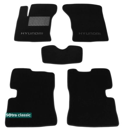 Двошарові килимки Sotra Classic Black для Hyundai Getz (mkI) 2002-2005 - Фото 1