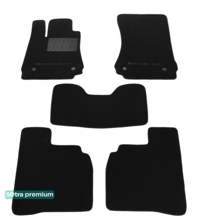 Двухслойные коврики Sotra Premium Black для Mercedes-Benz S-Class (W221)(long) 2006-2013 - Фото 1