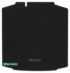 Двухслойные коврики Sotra Classic Black для Skoda Rapid (mkI)(лифтбэк)(багажник) 2012-2019