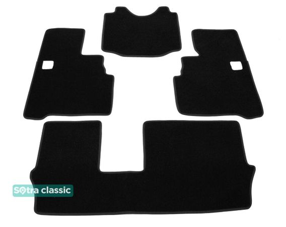Двошарові килимки Sotra Classic Black для Mitsubishi Grandis (mkI)(7 місць)(2-3 ряд) 2003-2011 - Фото 1