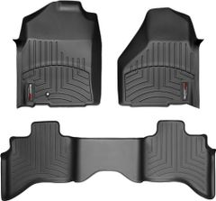 Коврики WeatherTech Black для Dodge Ram (mkIV)(quad cab)(1 fixing hook)(no PTO Kit) 2009-2012