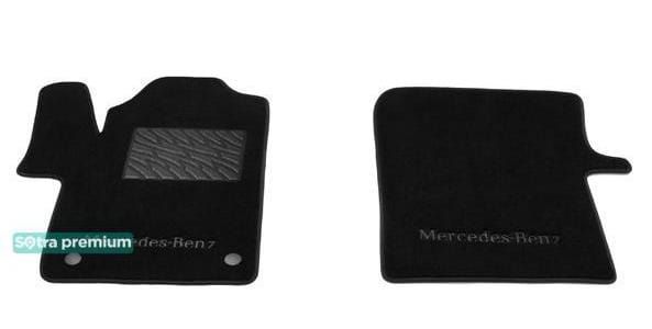 Двухслойные коврики Sotra Premium Black для Mercedes-Benz V-Class (W447)(1 ряд) 2014→ - Фото 1
