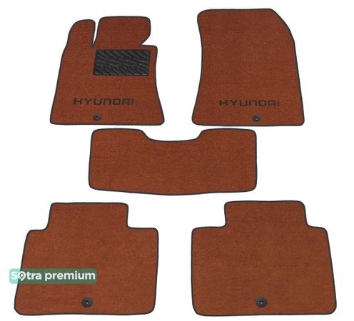 Двошарові килимки Sotra Premium Terracotta для Hyundai Genesis (mkI) 2008-2011 - Фото 1