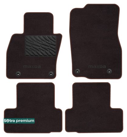 Двошарові килимки Sotra Premium Chocolate для Mazda CX-60 (mkI)(гібрид) 2022→ - Фото 1