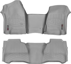 Коврики Weathertech Grey для Chevrolet Silverado (double cab)(mkIII)(no 4x4 shifter)(with short console)(not extended 2 row) 2014→