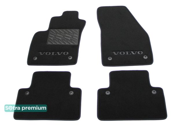 Двошарові килимки Sotra Premium Black для Volvo S40 (mkII) / V50 (mkI) 2004-2011 МКПП - Фото 1