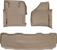 Коврики Weathertech Beige для Ford Super Duty (double cab)(mkII)(with 4x4 shifter) 2008-2010 automatic