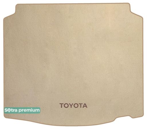 Двошарові килимки Sotra Premium Beige для Toyota Corolla Cross (mkI)(нижній рівень)(багажник) 2020→ - Фото 1