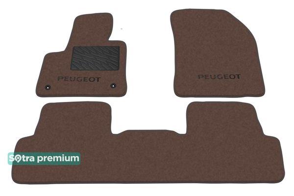 Двошарові килимки Sotra Premium Chocolate для Peugeot 3008 (mkII) 2016→ - Фото 1