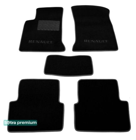 Двошарові килимки Sotra Premium Black для Renault Laguna (mkII)(універсал) 2001-2007 - Фото 1