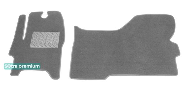 Двошарові килимки Sotra Premium Grey для Iveco Daily (mkVI)(1 ряд) 2014-2019 - Фото 1