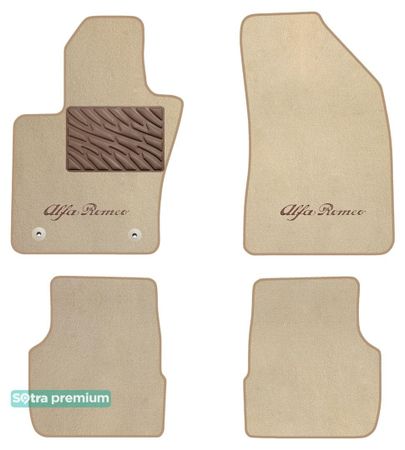 Двошарові килимки Sotra Premium Beige для Alfa Romeo Tonale (mkI) 2022→ - Фото 1