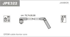 Дроти запалювання Janmor JPE322 для Mitsubishi Colt 1.3 8V (4G13) / 1.3 12V (4G13) / 1.5GLXi (4G15)