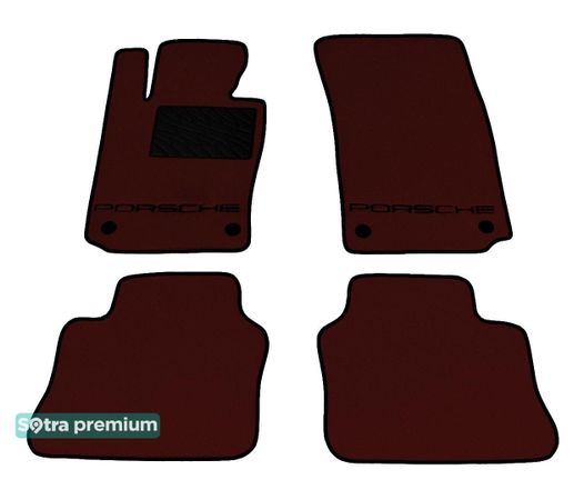 Двошарові килимки Sotra Premium Chocolate для Porsche Panamera (mkI) 2009-2016 - Фото 1