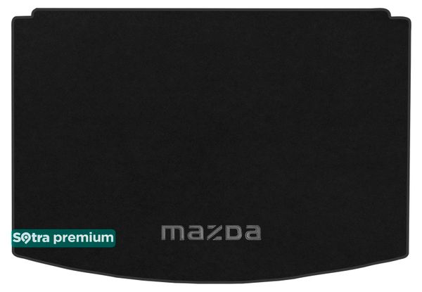 Двошарові килимки Sotra Premium Black для Mazda CX-3 (mkI)(багажник) 2015-2022 - Фото 1