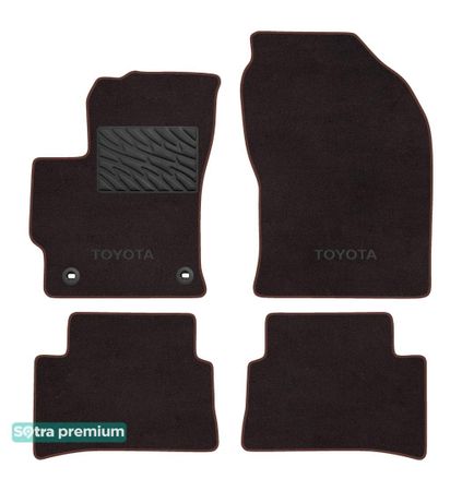 Двошарові килимки Sotra Premium Chocolate для Toyota Corolla (mkXII)(хетчбек) 2018→ - Фото 1
