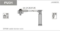 Дроти запалювання Janmor FU31 для Ford Fiesta 1.25 16V (DHA / DHB / DHC / DHD)