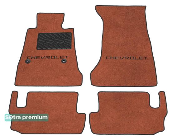 Двошарові килимки Sotra Premium Terracotta для Chevrolet Camaro (mkVI) 2015→ - Фото 1