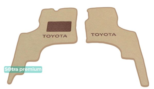 Двошарові килимки Sotra Premium Beige для Toyota Previa (mkI)(1 ряд) 1990-1999 - Фото 1