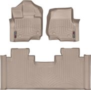 Коврики Weathertech Beige для Ford F-150 (mkXIII)(extended cab)(1 row - 2pcs.)(1 row bench seats) 2015-2020 - Фото 1