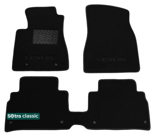 Двухслойные коврики Sotra Classic Black для Lexus RX (mkII)(подлокотник сдвинут назад) 2003-2008 - Фото 1