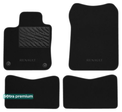 Двошарові килимки Sotra Premium Black для Renault Twingo (mkII) 2007-2014 - Фото 1