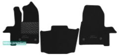 Двошарові килимки Sotra Premium Black для Ford Transit/Tourneo Custom (mkI)(1 ряд) 2017→