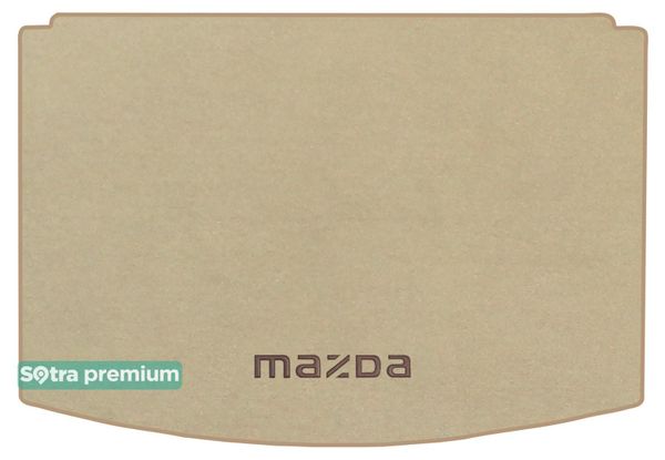 Двухслойные коврики Sotra Premium Beige для Mazda CX-3 (mkI)(багажник) 2015-2022 - Фото 1