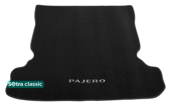 Двошарові килимки Sotra Classic Black для Mitsubishi Pajero (mkIII-mkIV)(5-дв.)(багажник) 1999-2021 - Фото 1