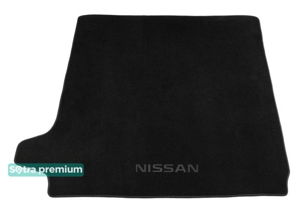 Двошарові килимки Sotra Premium Black для Nissan Pathfinder (mkIII)(R51)(складений 3 ряд)(багажник) 2011-2014 - Фото 1