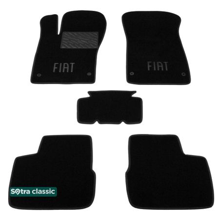 Двошарові килимки Sotra Classic Black для Fiat Tipo (mkII)(седан) 2015→ - Фото 1