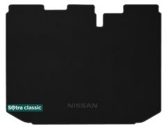 Двухслойные коврики Sotra Classic Black для Nissan Note (mkI)(нижний уровень)(багажник) 2004-2013