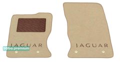 Двошарові килимки Sotra Premium Beige для Jaguar F-Type (mkI) 2013→