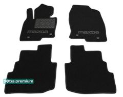 Двошарові килимки Sotra Premium Black для Mazda CX-9 (mkII)(1-2 ряд) 2016→