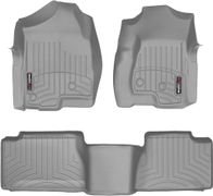 Коврики WeatherTech Grey для Chevrolet Silverado (mkI)(extended cab)(no 4x4 shifter)(with storage boxes under 2 row) 1999-2007 - Фото 1