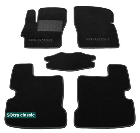 Двошарові килимки Sotra Classic Black для Mazda 3 (mkI) 2003-2009 - Фото 1