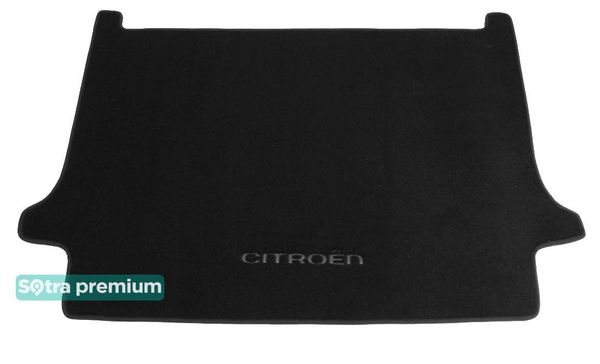 Двошарові килимки Sotra Premium Black для Citroen C4 Picasso (mkI)(складений 3 ряд)(багажник) 2006-2013 - Фото 1