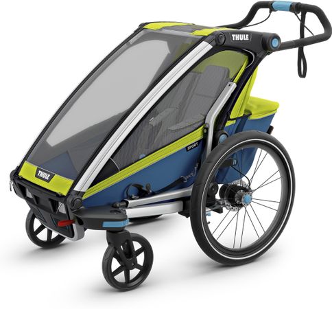Дитяча коляска Thule Chariot Sport 1 (Chartreuse-Mykonos) - Фото 3