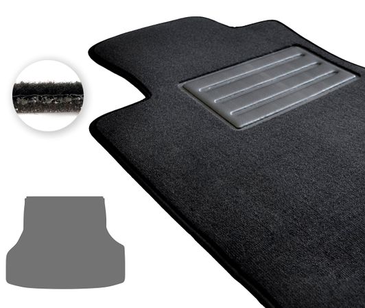 Двошарові килимки Optimal для Hyundai Genesis (mkII)(багажник) 2013-2016; Genesis G80 (mkI)(багажник) 2016-2020 - Фото 1