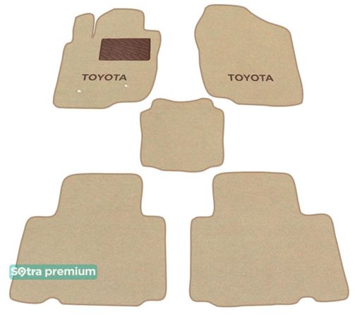Двошарові килимки Sotra Premium Beige для Toyota RAV4 (mkIII)(long) 2005-2012 - Фото 1