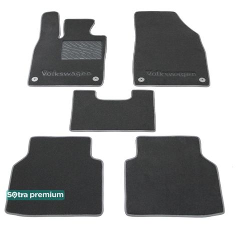 Двошарові килимки Sotra Premium Grey для Volkswagen ID.4 (mkI) 2020→ - Фото 1