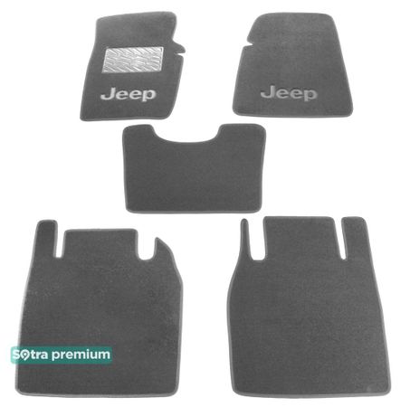 Двухслойные коврики Sotra Premium Grey для Jeep Cherokee (mkII)(XJ) 1998-2001 - Фото 1