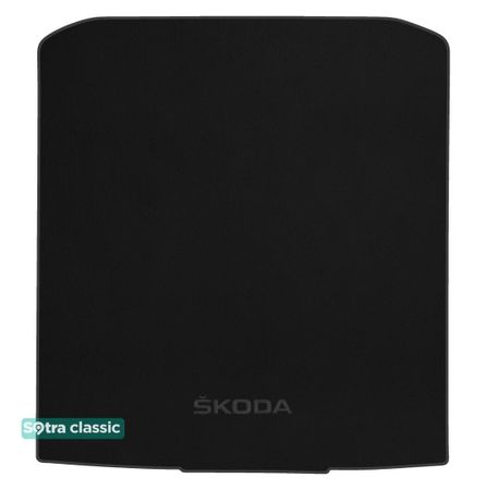 Двухслойные коврики Sotra Classic Black для Skoda Superb (mkIII)(универсал)(нижний уровень)(багажник) 2015→ - Фото 1