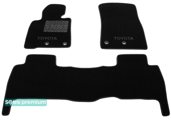 Двошарові килимки Sotra Premium Black для Toyota Land Cruiser (J200)(1-2 ряд) 2016-2021 - Фото 1